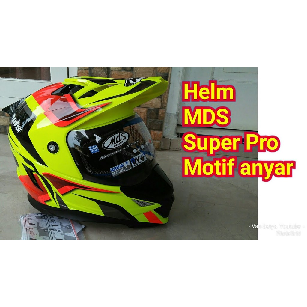 Helm MDS Super Pro Seri 2 Yellow Orange Flo