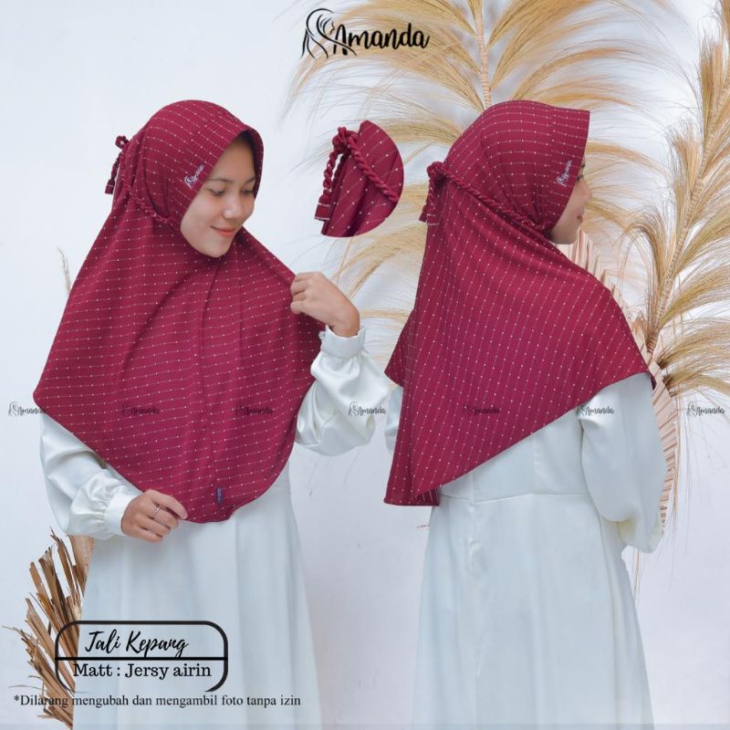 Hijab tali kepang Jersey airin ORI Amanda