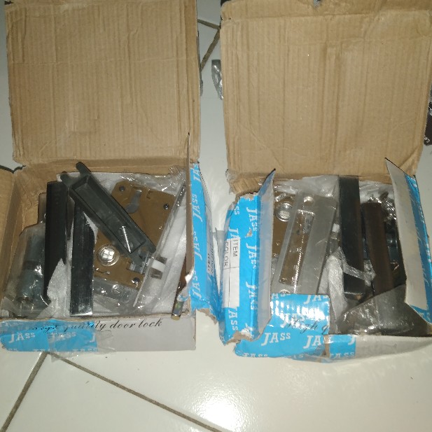 Kunci Pintu Kecil Silinder Premium L Gagang Kotak Rumah L Handle Full Set Netz