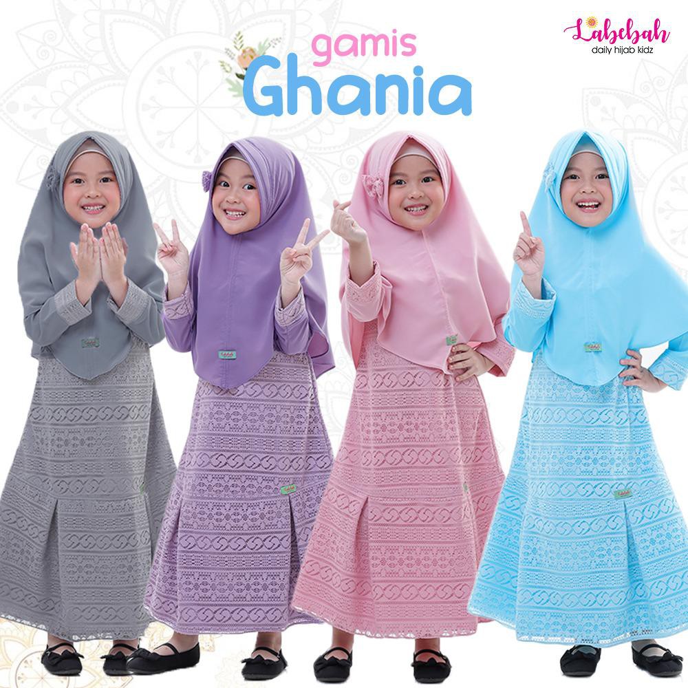 LABEBAH Gamis Anak Brokat / Gamis Brukat / Ghania Series 2-8 Tahun