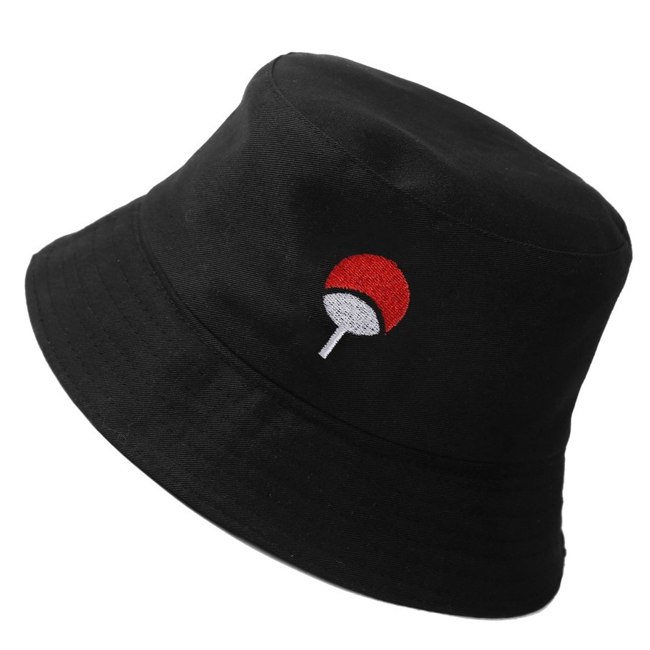 Naruto bucket hat Uchiha family logo couple hat casual shade hat fisherman hat promotional hat for men /hat for women