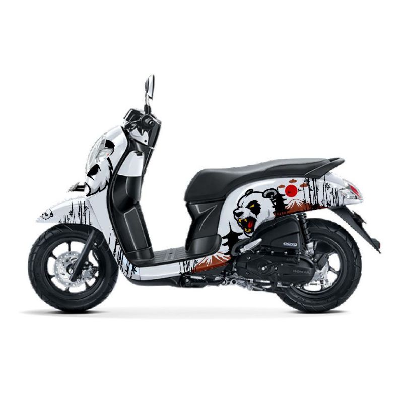 Decal Scoopy 2017 - 2020 Full Body Motif Desain Panda
