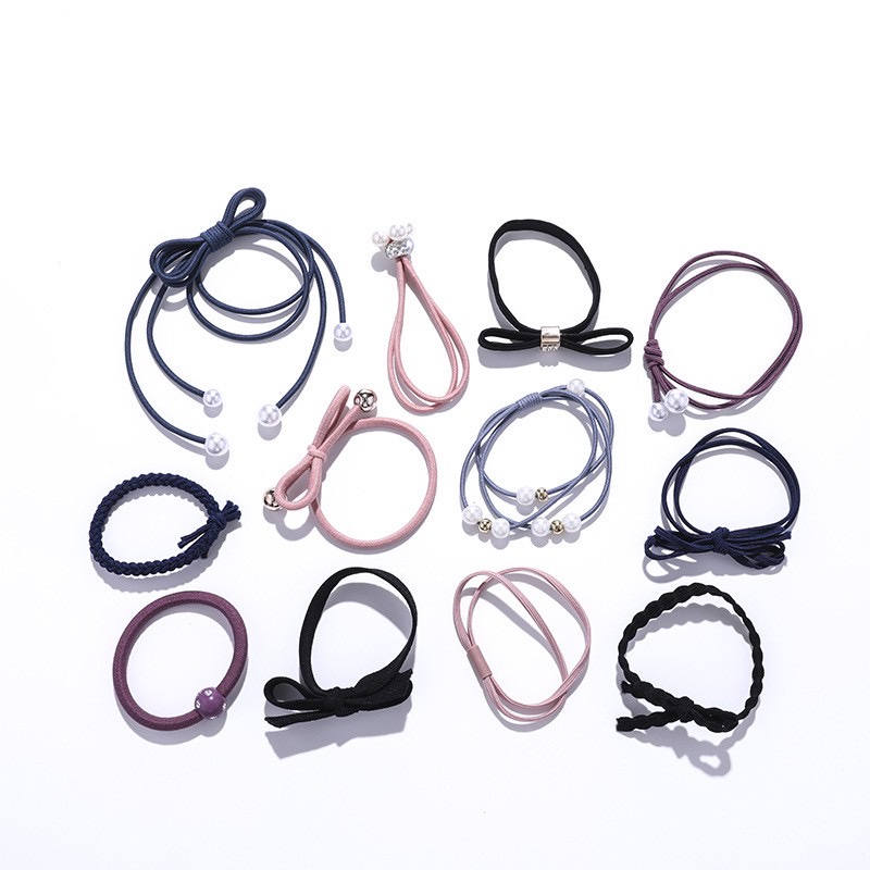 Ikat Rambut Karet Tebal Elastis PITA WARNA / Kunciran PITA Korea - MKM