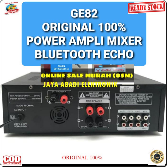 G82 FIRSTCLASS DIGITAL ECHO MIXER MIXING POWER AMPLI BLUETOOTH AMPLIFIER BLUETOOT EQUALIZER BLUTOT KARAOKE USB MP3 PLAYER AUDIO SOUND SYSTEM AC DC PROFESIONAL PRO AUX DJ VOCAL 4 CHANNEL NAKSIMAL SPEAKER PASIF UKURAN BISA SAMPAI 15 INCI SEPASANG7490