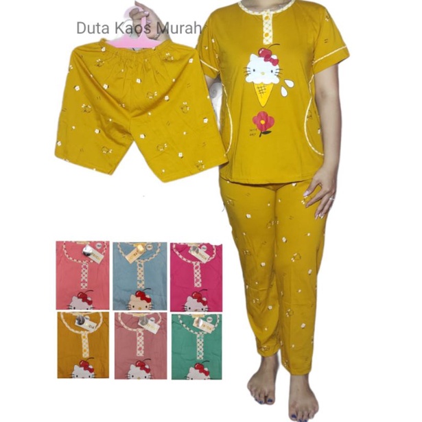 BAJU TIDUR 3IN1 PREMIUM PATRICIA PIYAMA 2IN1 PREMIUM PATRICIA BAJU TIDUR CEWEK MURAH