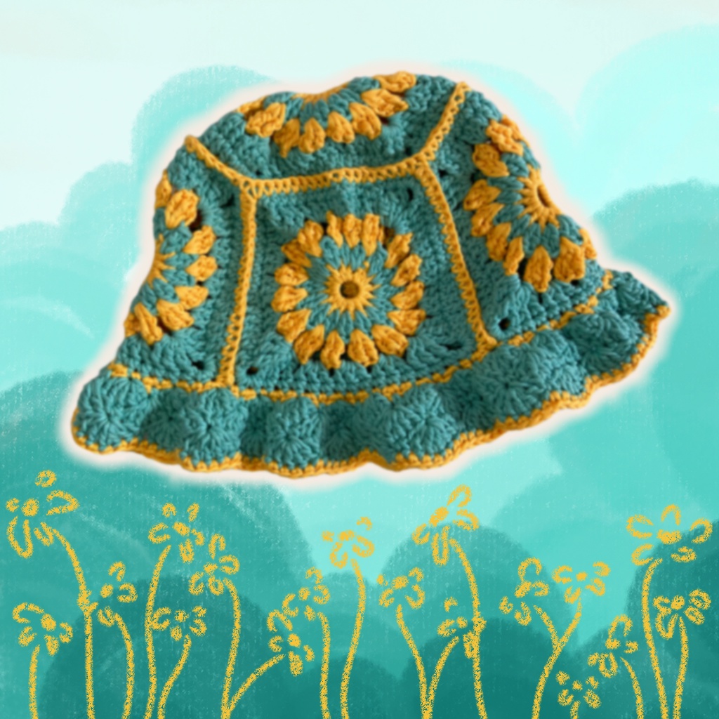 JOY CROCHET BUCKET HAT