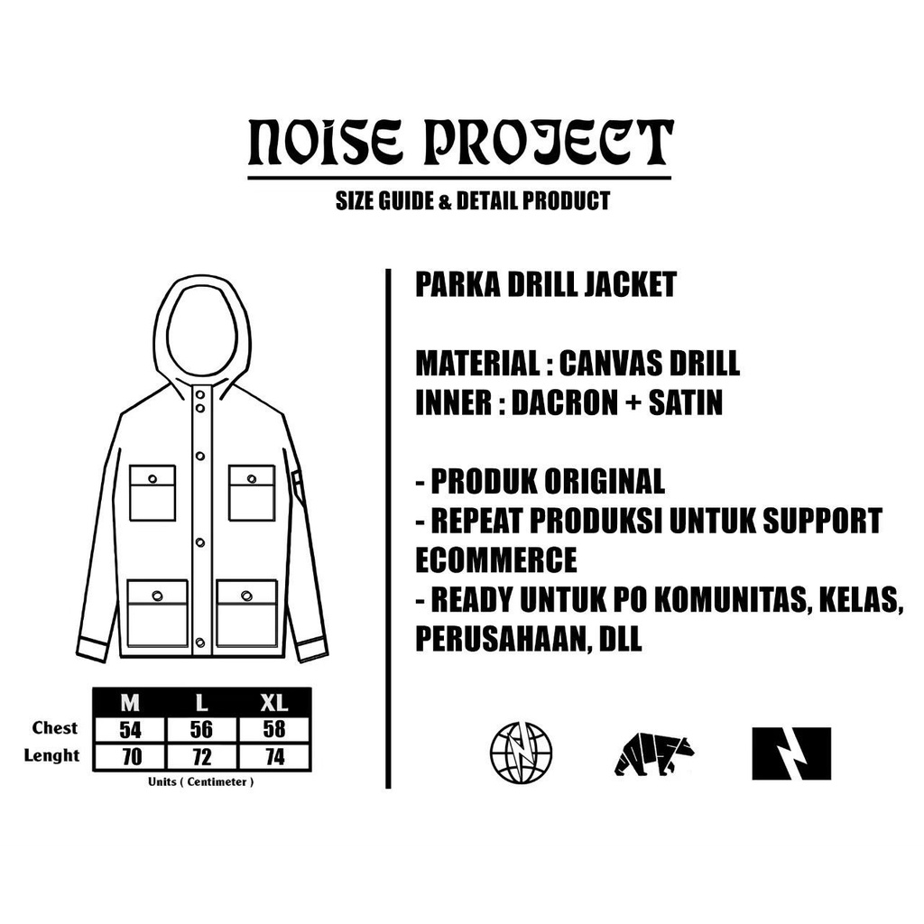 PARKA JACKET DRILL NOISE PROJECT ORIGINAL