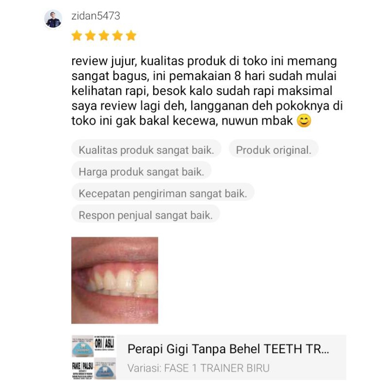 PERAPIH GIGI TEETH TRAINER ALIGNMENT PERAPI GIGI TONGGOS RENGGANG GINGSUL BEHEL ZEYTEETH ORIGINAL