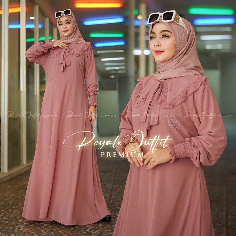 Adinda gamis basic ceruty premium