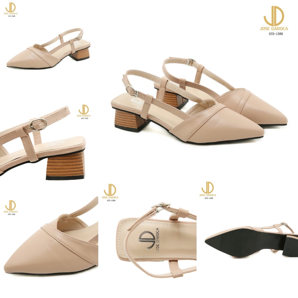 JOSE DAROCA Sepatu Slingback Block Heels Shoes #CCS-1350A# ORIGINAL