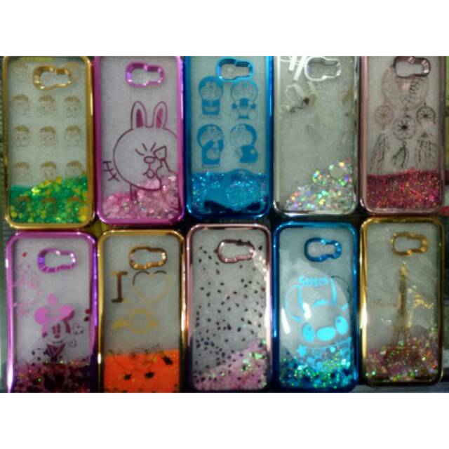 Softcase water glitter chrome samsung A320 2017