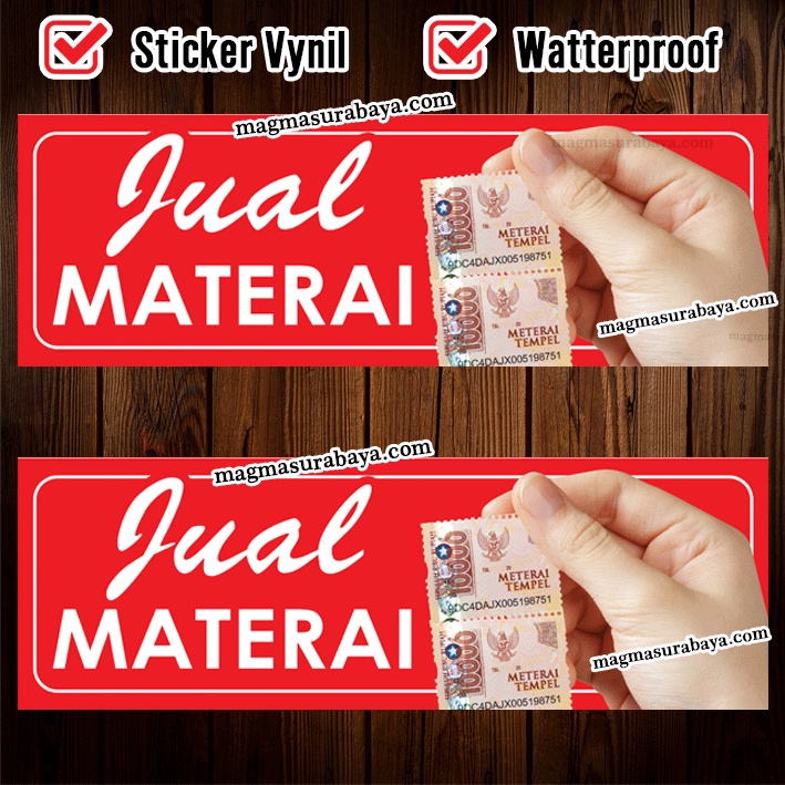 

Stiker Jual Materai magma surabaya