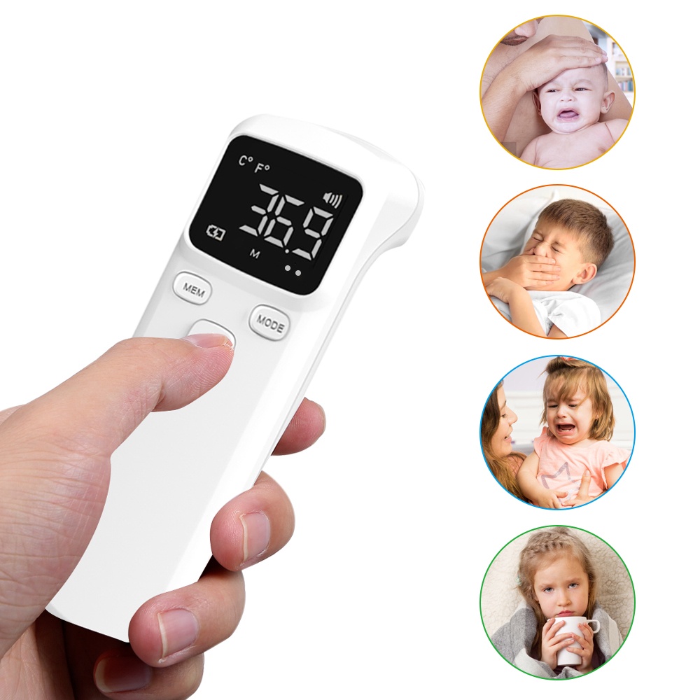 Thermometer Infrared Digital Gun Tembak Thermogun Anak Bayi Dewasa non Omron Ruangan Contact
