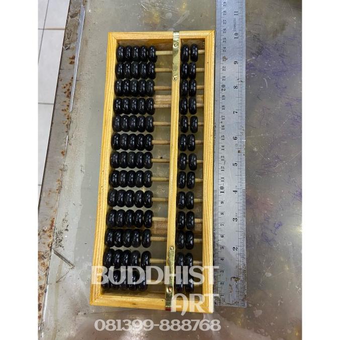 Sempoa kayu/ papan sempoa/ wooden abacus/ alat hitung sempoa 13 tiang