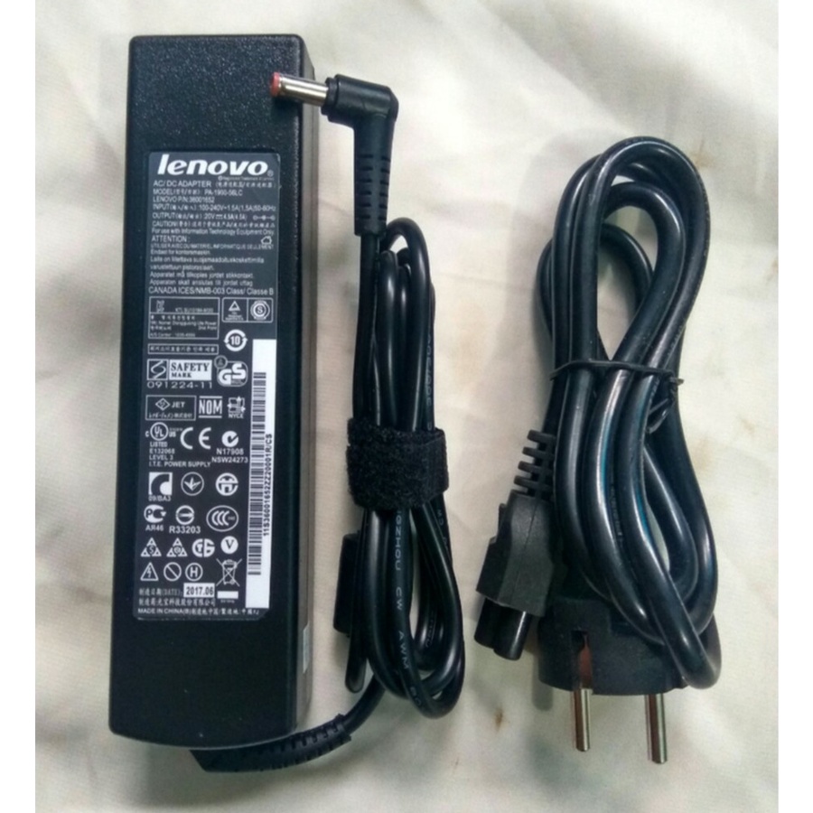 Original Adaptor Charger Laptop Lenovo 20v 4.5A 90W 5.5mm * 2.5mm ORI