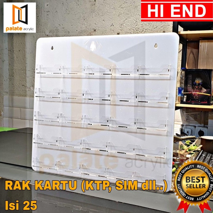 

Rak kartu KTP isi 25 bahan acrylic bening plastik / akrilik