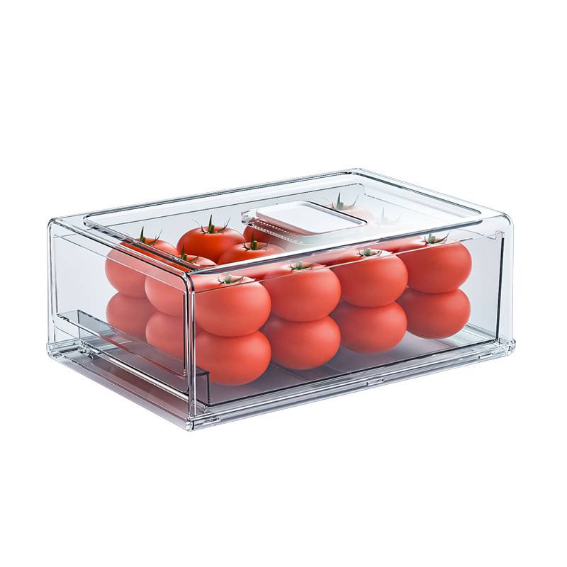 Kotak Penyimpanan Makanan Kulkas Food Storage Kotak Container Kulkas Laci Bahan Akrilik
