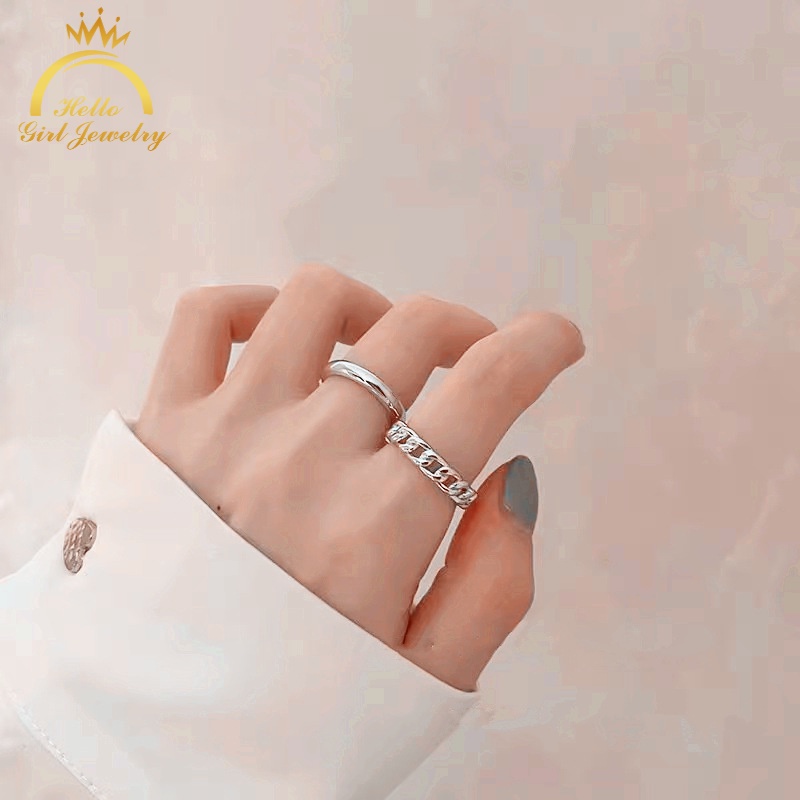 Cincin Jari Telunjuk Model Terbuka Desain Twist Gaya Retro Untuk Pria Dan Wanita