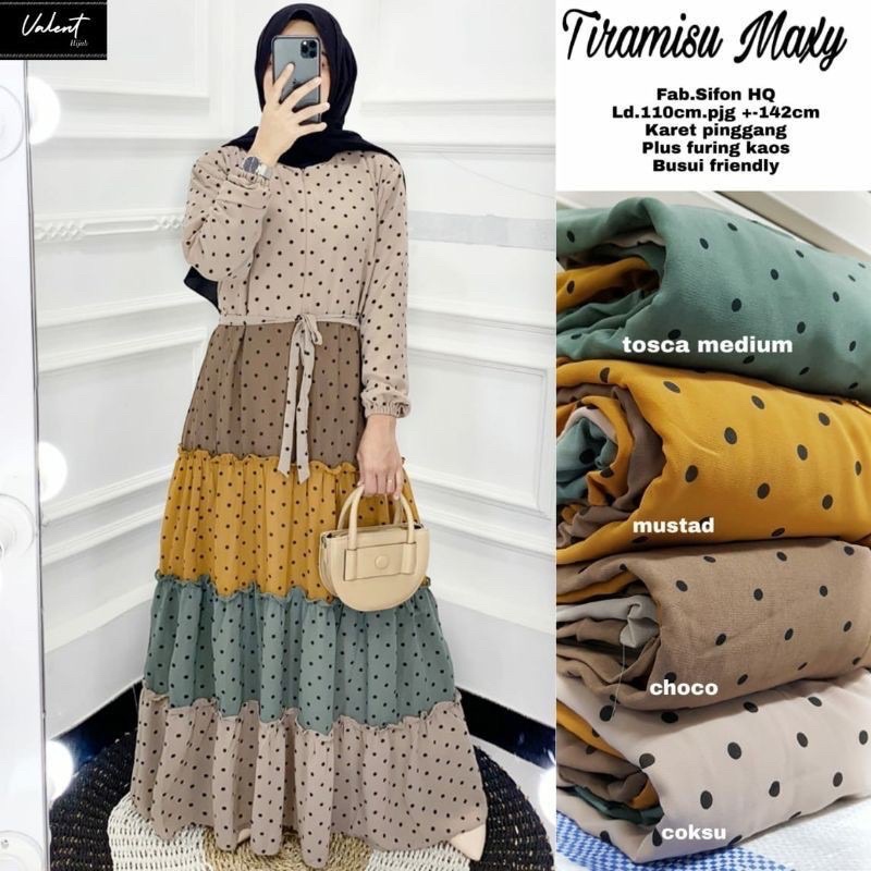 Maxy gamis polka jumbo