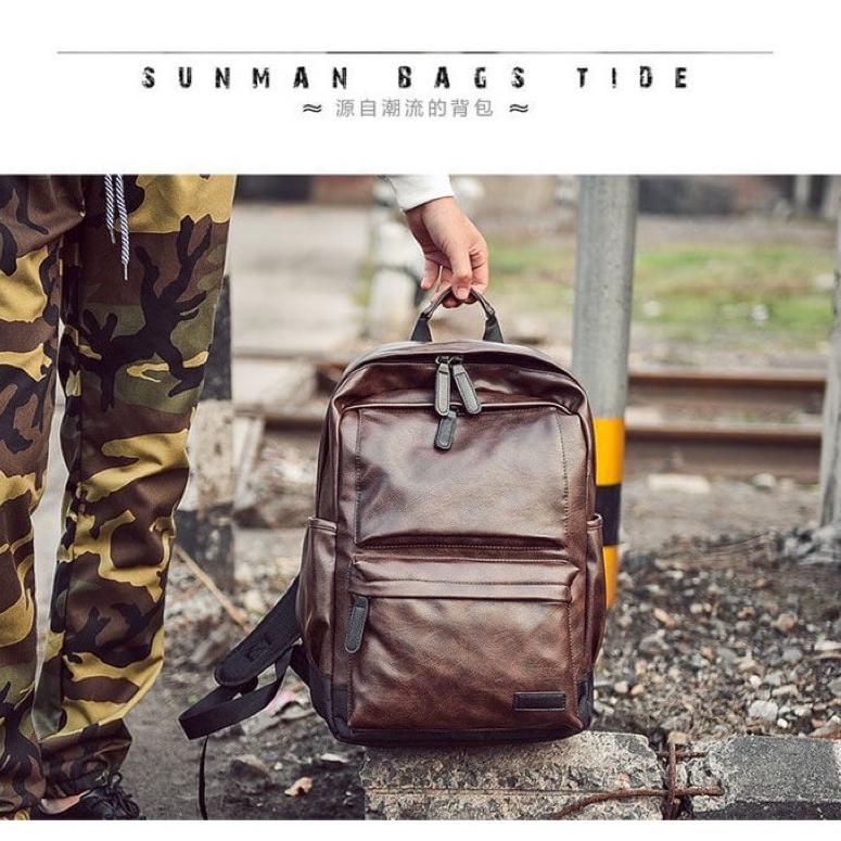 [KODE 6253] TAS RANSEL KULIT ERVARD - BACKPACK PREMIUM QUALITY - . Tas Punggung Pria & Wanita