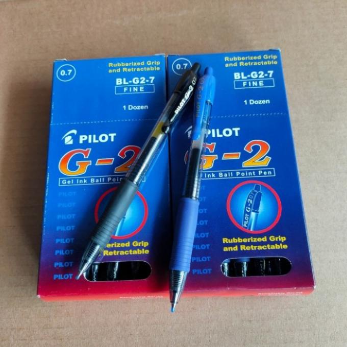 

pulpen pilot G2 gel ink ball (BL-G2-7)hitam,biru 0,7/0,5 - Hitam ---Terbaru---