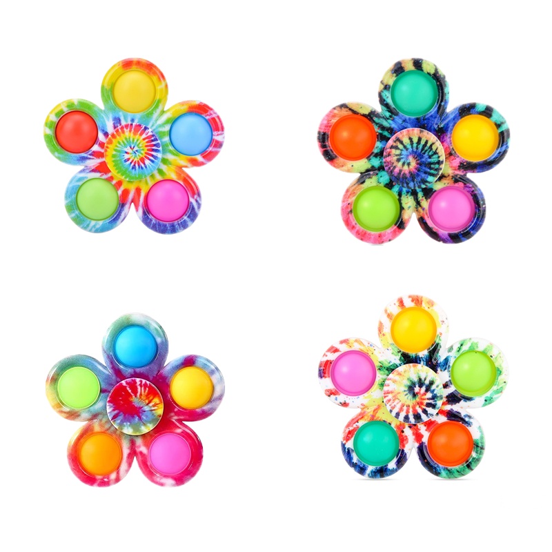 Warna-warni/Fidget Spinner/Dorong Pop Ini Gelisah/Berputar Jari Stres Relief Mainan Anak-anak Dewasa - ol