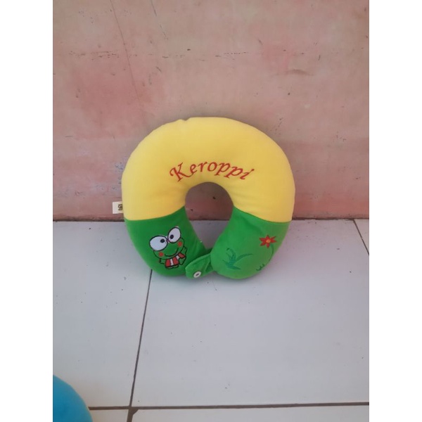 bantal leher bordir komputer bahan pelboa lembut