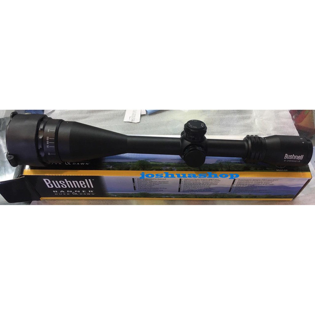 Telescope / Teleskop Senapan Bushnell 6-24x50 AOIR Tutup flip tanpa sunhide