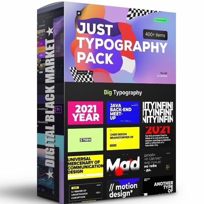 AtomX - Just Typography Pack - After Effect (Extension)