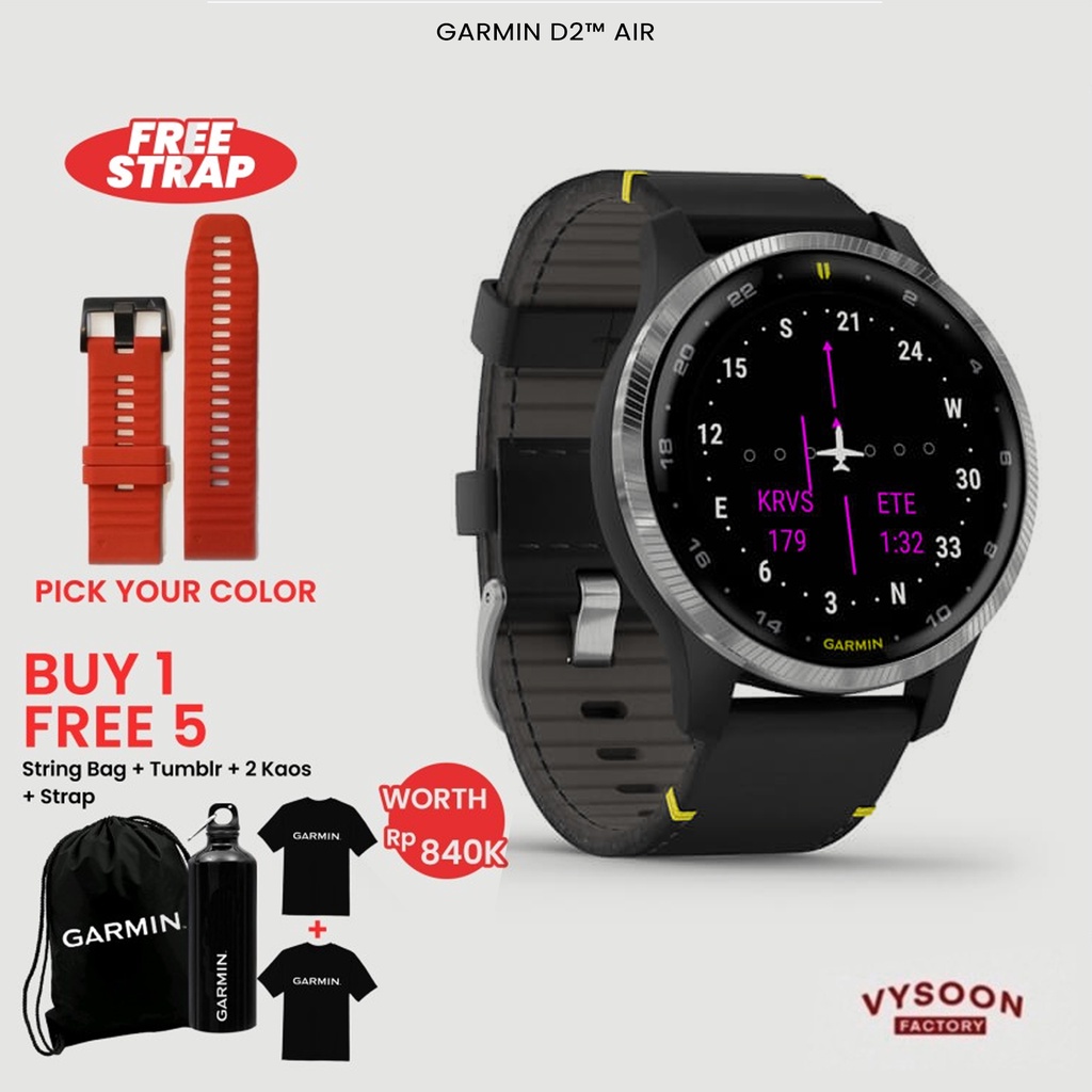 Jam Tangan Garmin D2 Air GPS Aviators Amoled Garansi Resmi 2 Tahun