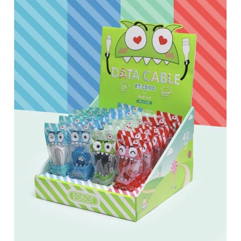 Kabel Data Robot RTCD100 2A For Android Micro Kabel Casan RTCD100