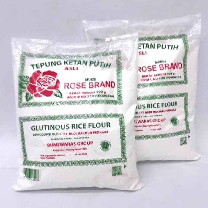 TEPUNG KETAN PUTIH ROSE BRAND 500 Gram