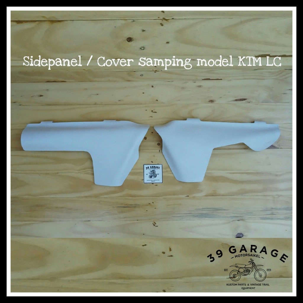 cover samping trail klasik sidepanel trai jadul dop trail tua kempolan model KTM VINTAGE bahan PVC