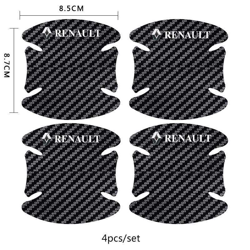 8pcs Film Pelindung Handle Bahan Carbon Fiber Untuk Renault Clio Megane Modus Zoe Twingo Scenic Captur