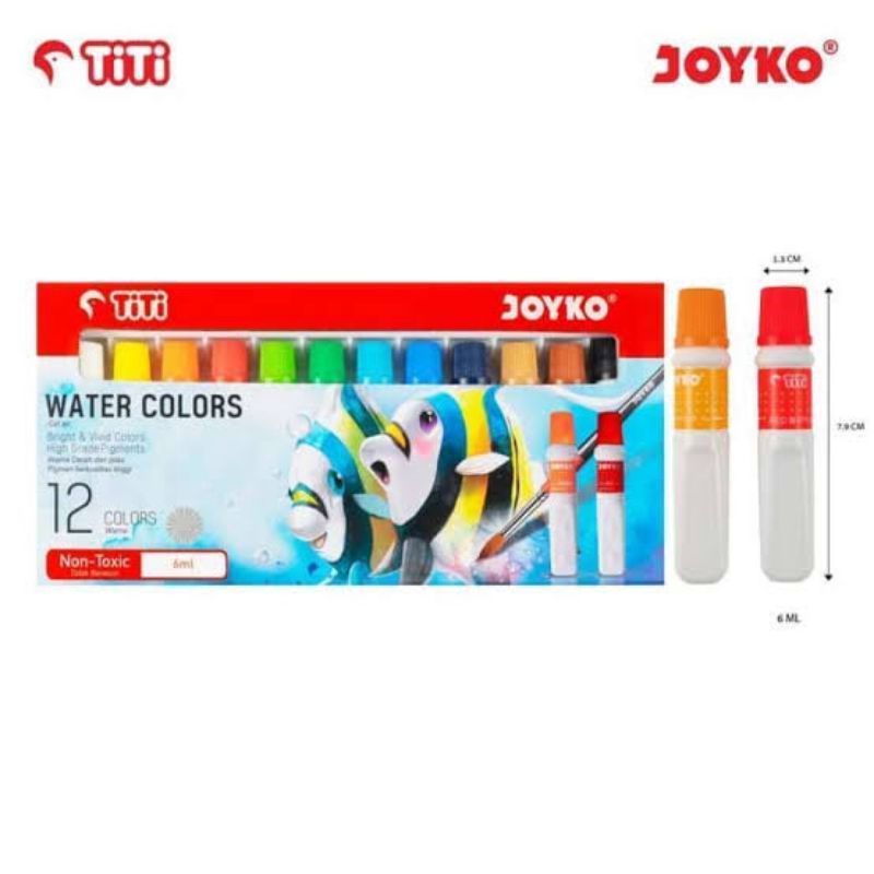 Water Colors / Cat Air Joyko 12 Warna 6 Ml