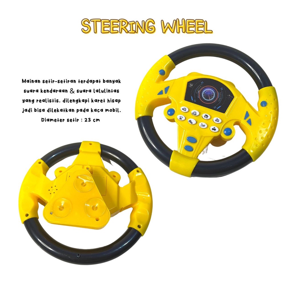 Setir Mainan Anak Untuk di Mobil Plus Music Steering Wheel Driver Racing Toys Mainan Edukasi Stir Mobil Anak Best Seller Mainan Setir Setiran Mobil Anak Dengan Musik