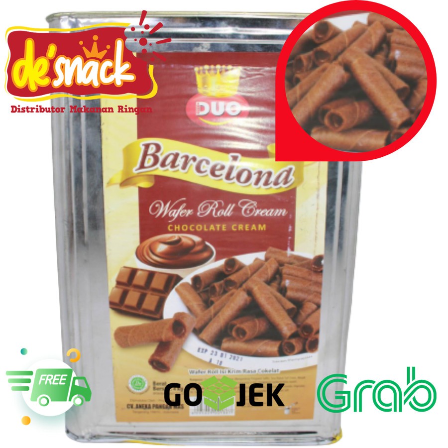 

Distributor/Grosir/Snack/Cemilan/ASTOR KECIL KALENG RASA CHOCOLATE CREAM Merk Barcelona