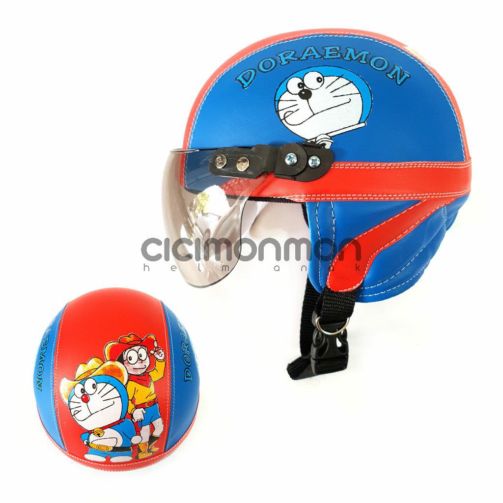 Helm Anak Retro Karakter Doraemon