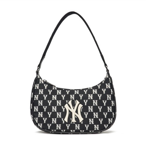 MLB NY Yankees Monogram New Hobo bag Black/White 100% Authentic