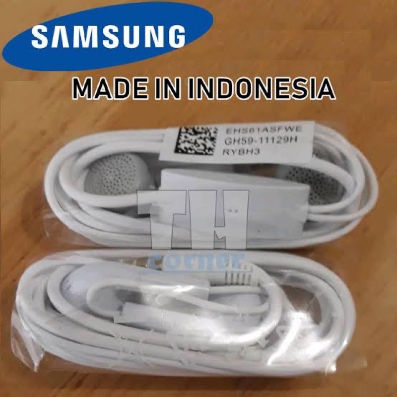 Earphone samsung ori HD Sound Quality headset samsung with Mic A01 A02 A02S A22 M22 A11 A12 A13 J2 J3 J4 J6 J7 Prime (indo99 Putih)