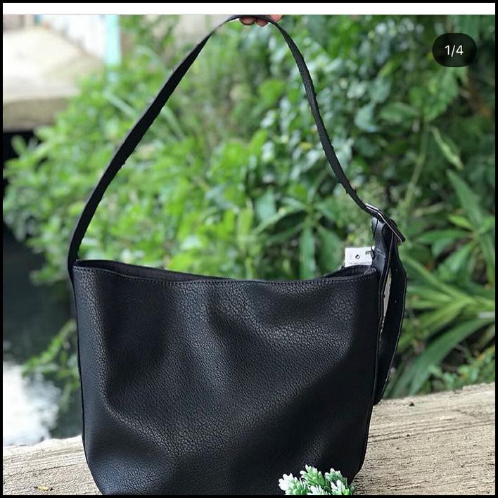 TAS WANITA ZARA SLING HOBO ORIGINAL IMPORT TERMURAH,SUPPLIER TANGAN K1 - HITAM