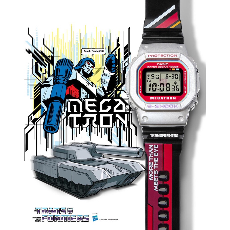 Casio G SHOCK 2022 x &quot;TRANSFORMERS&quot; Back to the 80s Series &quot;MEGATRON&quot; Limited Edition DW-5600MEGA22-9PFT