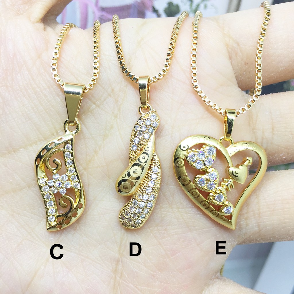 Kalung Liontin Love Teardrop Solitaire Bulat Berlian Xuping Gold - BN240