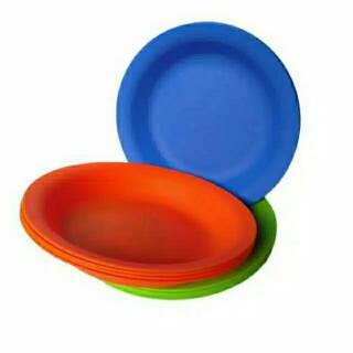  Piring  Makan Plastik Tebal KH 9 inch Piring Bulat  23cm 