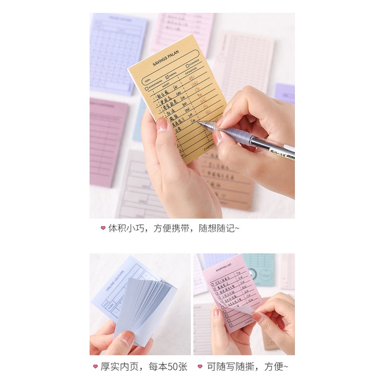 Simple Solid Color Student Time Management Diary Hand Account Weekly Plan Notebook School Supplies Stationery