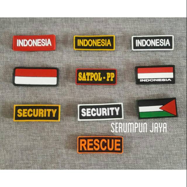 PATCH KECIL - PATCH RUBBER KECIL - PATCH KECIL TEMPELAN SISI TOPI VELCRO