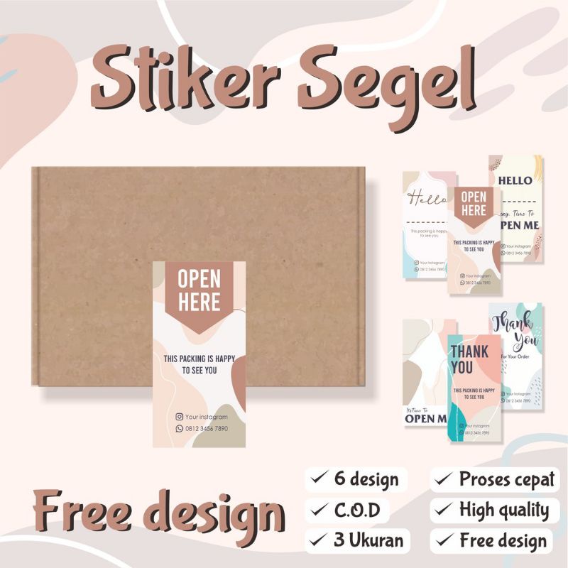 

[MURAH] Stiker Segel Box Custom/Stiker Hampers/Box Seal/Stiker Kotak Makanan