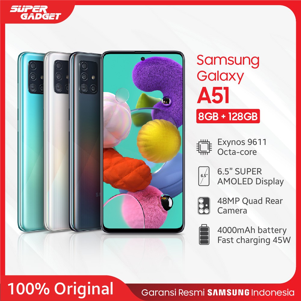 Samsung Galaxy A51 [8GB/128GB] - Garansi Resmi | Shopee