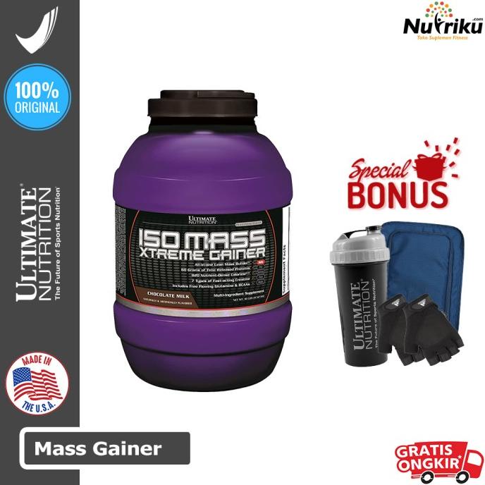 Ultimate Nutrition Iso Mass Extreme Gainer 10LB - Chocolate .