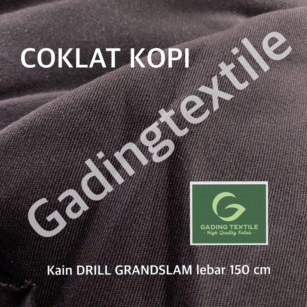 ( per setengah meter ) kain DRILL TWILL GRANDSLAM SARIWARNA lebar 150 cm TR20s bahan celana rok seragam satpam security abu sma dinas